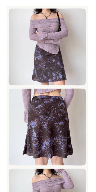 leopard fishtail skirt