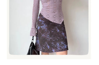 leopard fishtail skirt