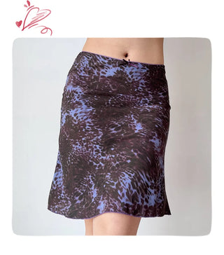 leopard fishtail skirt