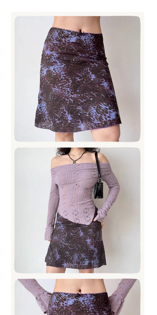 leopard fishtail skirt