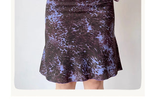 leopard fishtail skirt