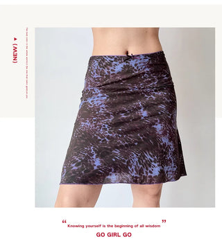 leopard fishtail skirt