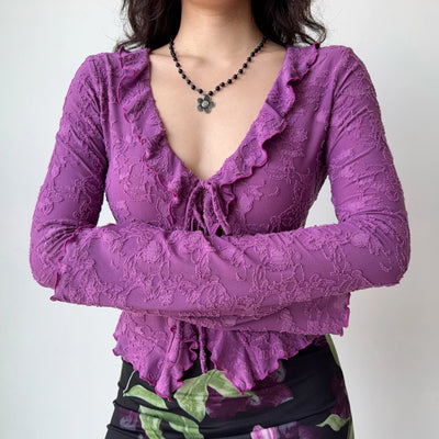 lace-up cardigan