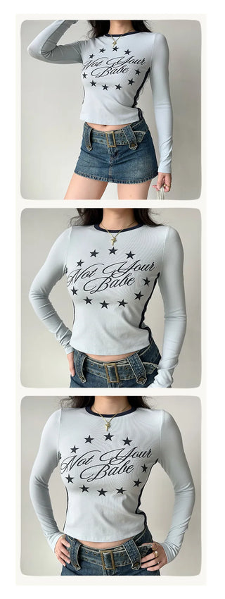 letter print crop-top