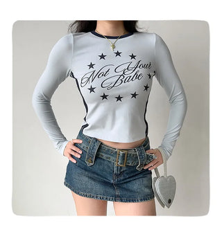 letter print crop-top