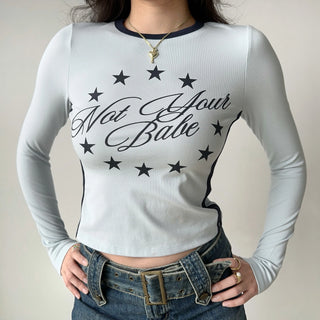 letter print crop-top