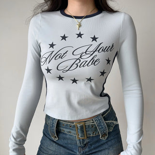 letter print crop-top