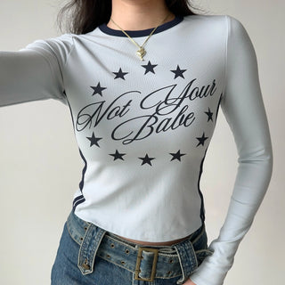 letter print crop-top