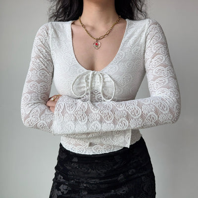 lace-up long sleeve