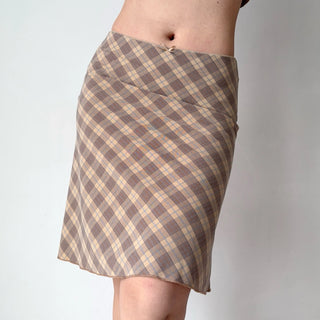 khaki plaid skirt