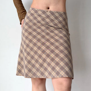 khaki plaid skirt