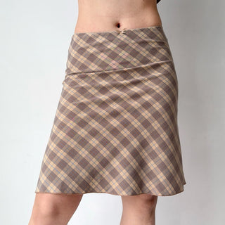 khaki plaid skirt