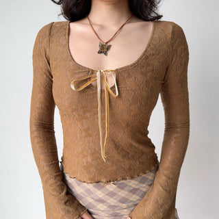 butterfly jacquard top