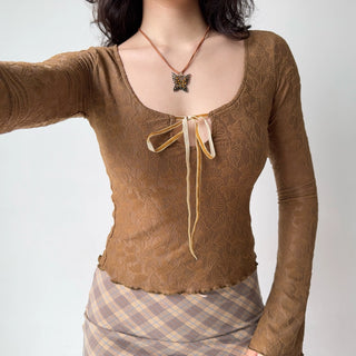 butterfly jacquard top