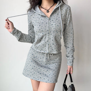 hoodie skirt set