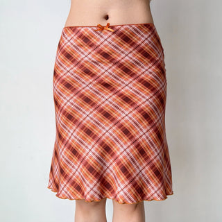 plaid fishtail skirt