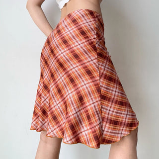 plaid fishtail skirt