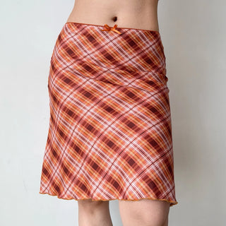 plaid fishtail skirt