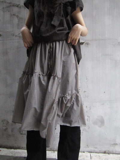 Sheer Layered Ruffle Tie Waist Skirt