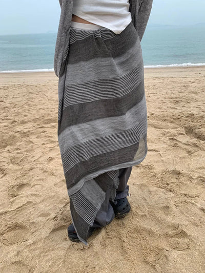 Summer Stripe Layered Slip Skirt
