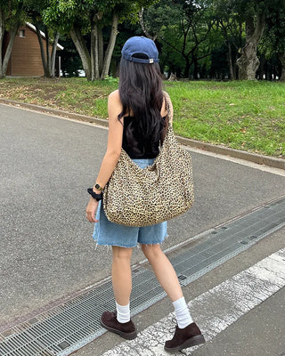 3-way leopard print big bag