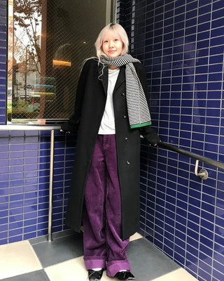 Egg Border Knit Scarf