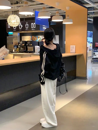 [3 colors] Pleated wide training pants