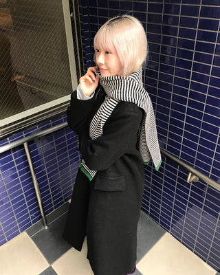 Egg Border Knit Scarf