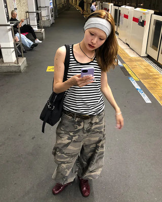 Camouflage Super Wide Cotton Pants