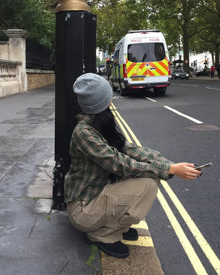 (Unisex) Vintage Wash Flap Cargo Pocket Pants