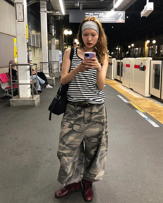 Camouflage Super Wide Cotton Pants