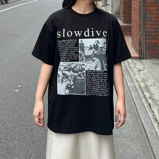 slowdive printed short-sleeved T-shirt