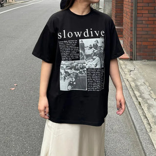 slowdive printed short-sleeved T-shirt