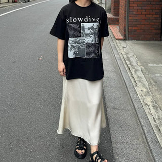 slowdive printed short-sleeved T-shirt