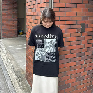 slowdive printed short-sleeved T-shirt