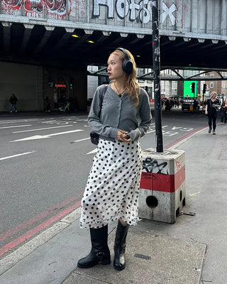 Round-toe biker mid-calf boots