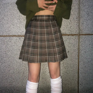 Checkered mini skirt
