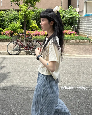 Round Simple Crop Short Sleeve T-Shirt