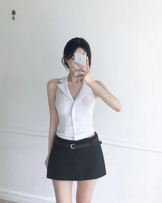 Halter polo shirt