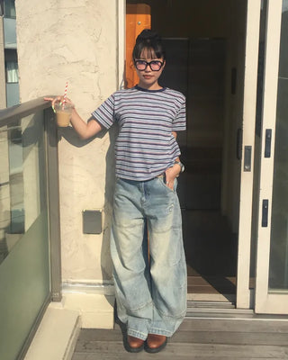 (Unisex) York Side Tuck Balloon Jeans