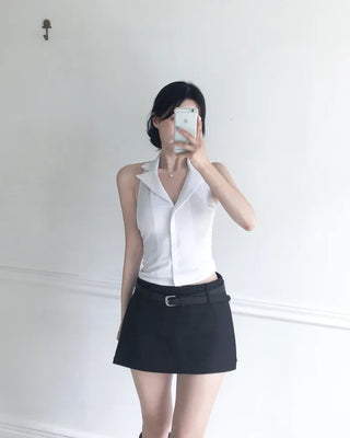 Halter polo shirt