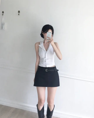 Halter polo shirt