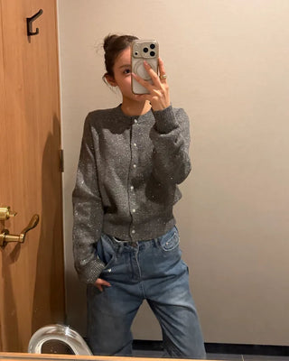 Heart Stud Point Denim Pants