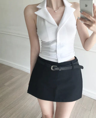 Halter polo shirt
