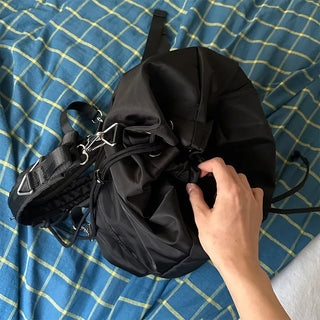 2-way string shoulder backpack