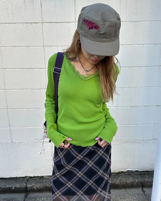Lace Glasses Neck Long Cut and Sew