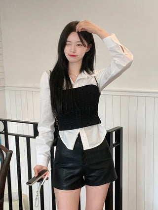 Semi-cropped shirt (3 colors)