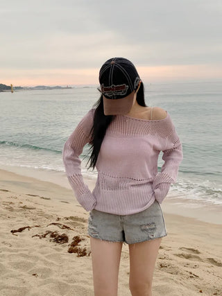 Wave sheer net mesh knit (5 colors)