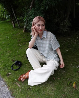 (Unisex) Wide Fit Pintuck Pants