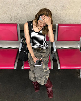 Camouflage Super Wide Cotton Pants